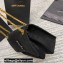 Saint Laurent Niki Medium Bag in Suede Leather 633158 Black/Gold