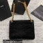 Saint Laurent Niki Medium Bag in Suede Leather 633158 Black/Gold