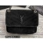 Saint Laurent Niki Medium Bag in Suede Leather 633158 Black/Silver