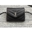Saint Laurent Loulou Toy Bag in Matelassé "y" Leather 467072 Black/Silver