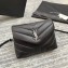 Saint Laurent Loulou Toy Bag in Matelassé "y" Leather 467072 Black/Silver