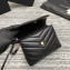 Saint Laurent Loulou Toy Bag in Matelassé "y" Leather 467072 Black/Gold