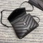Saint Laurent Loulou Toy Bag in Matelassé "y" Leather 467072 Black