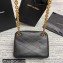 Saint Laurent Le Maillon Small Chain Bag in Quilted Lambskin 669308 Black