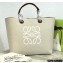 Loewe Anagram Tote Bag in Jacquard and Calfskin