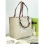 Loewe Anagram Tote Bag in Jacquard and Calfskin