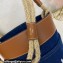 Celine Bucket Bag in Denim Blue with celine print and Calfskin