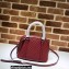 Gucci Mini GG Embossed Leather Dome Crossbody Bag 449654 Red