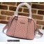 Gucci Mini GG Embossed Leather Dome Crossbody Bag 449654 Pink