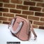 Gucci Mini GG Embossed Leather Dome Crossbody Bag 449654 Pink