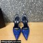 Versace Heel 11cm La Medusa Sling-back Pumps Patent Blue 2021