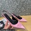 Versace Heel 6cm La Medusa Patent Leather Sling-back Pumps Pink 2021