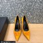 Versace Heel 9.5cm La Medusa Patent Leather Pumps Yellow 2021