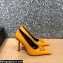 Versace Heel 9.5cm La Medusa Patent Leather Pumps Yellow 2021