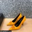 Versace Heel 9.5cm La Medusa Patent Leather Pumps Yellow 2021