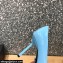 Versace Heel 9.5cm La Medusa Patent Leather Pumps Sky Blue 2021