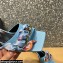 Versace Heel 5.5cm Medusa Chain Foulard Mules Sky Blue 2021