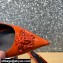 Versace Heel 6cm La Medusa Patent Leather Sling-back Pumps Orange 2021