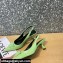Versace Heel 6cm La Medusa Patent Leather Sling-back Pumps Light Green 2021
