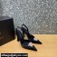 Versace Heel 11cm La Medusa Sling-back Pumps Satin Black/Crystal 2021