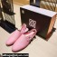 Givenchy Heel 3cm G Chain Slingback Flat Mules Pink 2021