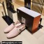 Givenchy Heel 3cm G Chain Slingback Flat Mules Light Pink 2021