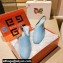 Givenchy Heel 3cm G Chain Slingback Flat Mules Light Blue 2021