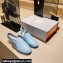 Givenchy Heel 3cm G Chain Slingback Flat Mules Light Blue 2021