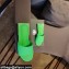 Balenciaga Squared Heel 2.5cm Box Sandals Logo Back Green 2021
