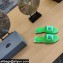 Balenciaga Squared Heel 2.5cm Box Sandals BB Logo Green 2021
