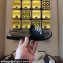 Balenciaga Squared Heel 2.5cm Box Sandals BB Logo Croco Pattern Black 2021