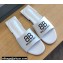 Balenciaga Squared Heel 2.5cm Box Sandals BB Logo Croco Pattern White 2021