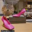 Balenciaga Heel 8.5cm Void d'Orsay Pumps Leather Fuchisa 2022