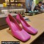 Balenciaga Heel 8.5cm Void d'Orsay Pumps Leather Fuchisa 2022