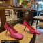 Balenciaga Heel 8.5cm Void d'Orsay Pumps Leather Fuchisa 2022