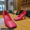 Balenciaga Heel 8.5cm Void d'Orsay Pumps Leather Fuchisa 2022