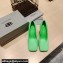 Balenciaga Heel 8.5cm Void d'Orsay Pumps Leather Green 2022