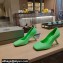 Balenciaga Heel 8.5cm Void d'Orsay Pumps Leather Green 2022