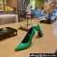 Balenciaga Heel 10cm Pointed toe Pumps Green 2022
