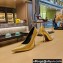 Balenciaga Heel 10cm Pointed toe Pumps Python Pattern Gold 2022