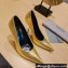 Balenciaga Heel 10cm Pointed toe Pumps Python Pattern Gold 2022