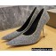 Balenciaga Heel 10cm Pointed toe Pumps Glitter Silver 2022