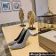 Balenciaga Heel 10cm Pointed toe Pumps Glitter Silver 2022