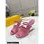 FENDI FIRST Patent Leather Clear High-heeled Sandals Pink 2022