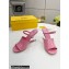 FENDI FIRST Patent Leather Clear High-heeled Sandals Pink 2022