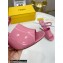 FENDI FIRST Patent Leather Clear High-heeled Sandals Pink 2022