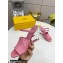 FENDI FIRST Patent Leather Clear High-heeled Sandals Pink 2022