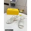 FENDI FIRST Patent Leather Clear High-heeled Sandals White 2022