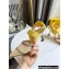 FENDI COLIBRÌ High-heel FF Beaded Slingbacks Yellow 2021