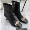 Louis Vuitton Heel 7cm Rotary Ankle Boots Black 2021